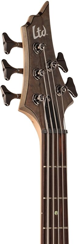 ESP LTD B205SM Electric Bass, 5-String, See Thru Black, Headstock Left Front