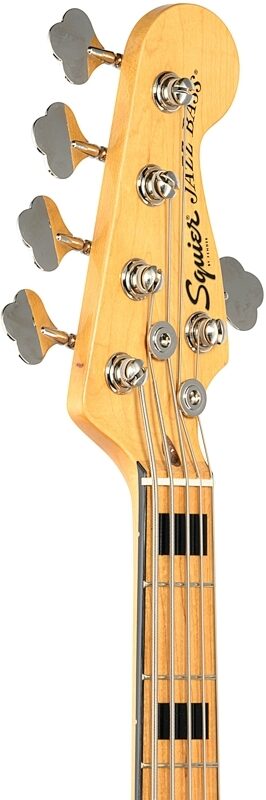 Squier Classic Vibe '70s Jazz V Electric Bass, 5-String, Maple Fingerboard, Natural, Headstock Left Front