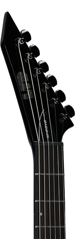 ESP LTD M-201 Baritone HT Electric Guitar, Black, Headstock Left Front