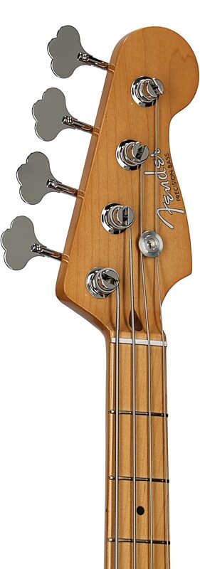 Fender Vintera II '50s Precision Electric Bass, Maple Fingerboard (with Gig Bag), Black, Headstock Left Front