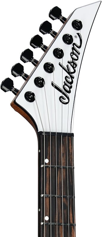 Jackson American Series Virtuoso HT Electric Guitar, (with Case), Snow White, Headstock Left Front