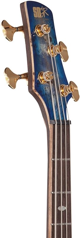 Ibanez SR2600 Premium Electric Bass (with Gig Bag), Cerulean Blue, Headstock Left Front