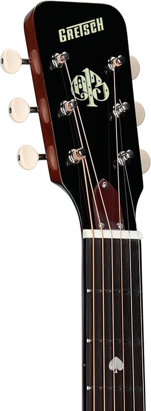 Gretsch Limited Edition Nick 13 Outlaw Heart Acoustic-Electric Guitar, Black, Headstock Left Front