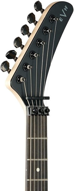 EVH Eddie Van Halen 5150 Series Standard Electric Guitar, Stealth Black, with Ebony Fingerboard, Headstock Left Front