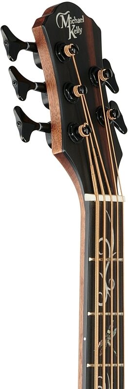 Michael Kelly Dragonfly 5 Acoustic-Electric Bass Guitar, 5-String, Ovangkol Fingerboard, Java, Headstock Left Front
