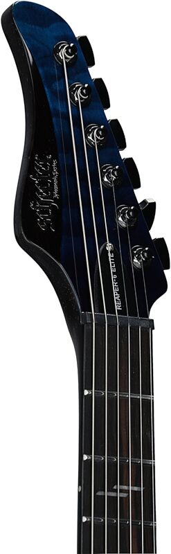 Schecter Reaper 6 Elite Electric Guitar, Deep Ocean Blue, Blemished, Headstock Left Front