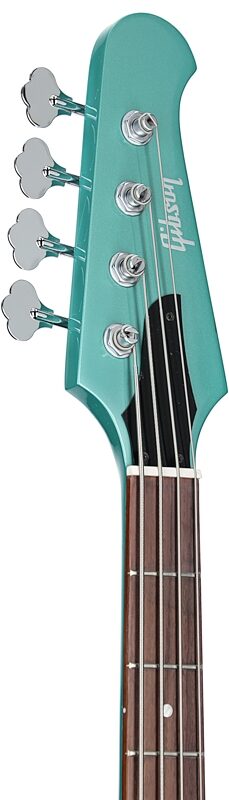 Gibson Non-Reverse Thunderbird Electric Bass (with Case), Inverness Green, Headstock Left Front