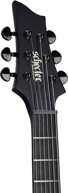 Schecter PT Black Ops Electric Guitar, Left-Handed, Satin Black Open Pore, Headstock Left Front