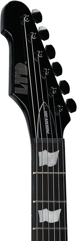 ESP LTD Phoenix-201 Electric Guitar, Black, Headstock Left Front