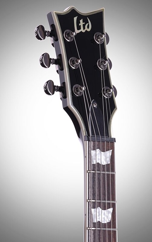 ESP LTD EC-401 Electric Guitar, Black, Headstock Left Front