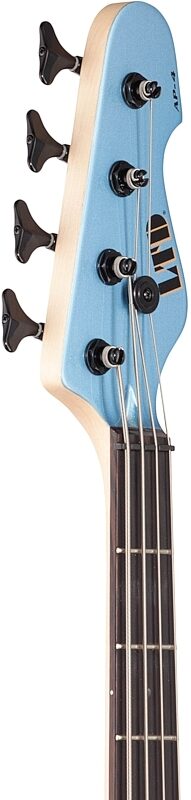 ESP LTD AP-4 Electric Bass, Pelham Blue, Headstock Left Front