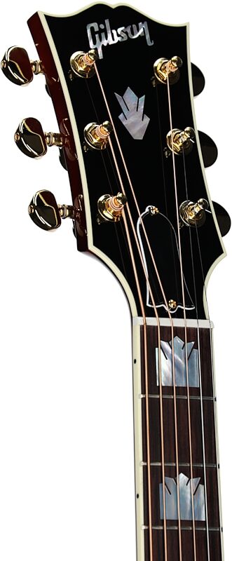 Gibson SJ-200 Standard Maple Jumbo Acoustic-Electric Guitar (with Case), Autumnburst, Headstock Left Front
