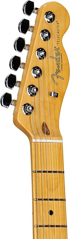 Fender Limited Edition American Pro II Telecaster Thinline Electric Guitar (with Case), Transparent Surf Green, Headstock Left Front