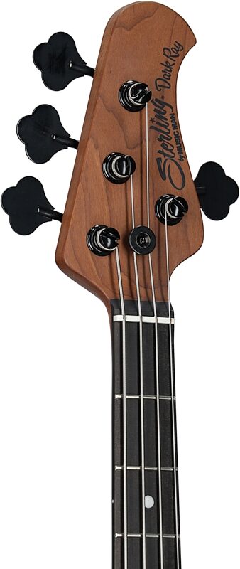 Sterling by Music Man DarkRay Electric Bass (with Gig Bag), Black, Headstock Left Front