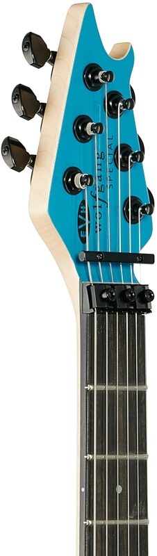 EVH Eddie Van Halen Wolfgang Special Ebony Fingerboard Electric Guitar, Miami Blue, Headstock Left Front