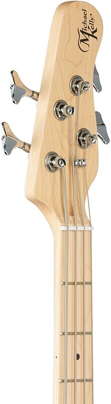 Michael Kelly Element 4 Bass Guitar, Trans Yellow, Headstock Left Front