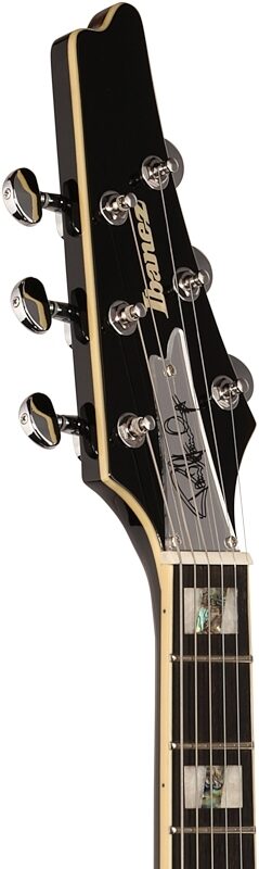 Ibanez Paul Stanley PS120 Electric Guitar, Black, Headstock Left Front