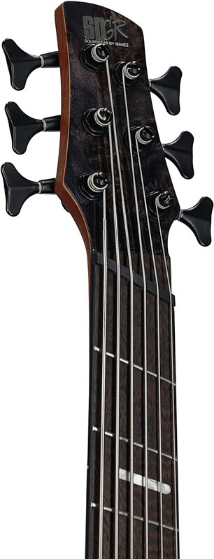 Ibanez SRMS806 Bass Workshop Multi-Scale Electric Bass, 6-String, Deep Twilight, Blemished, Headstock Left Front