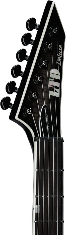 ESP LTD MH-1000 EverTune Electric Guitar, Charcoal Burst, Headstock Left Front