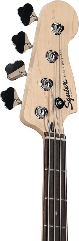 Squier Sonic Precision Bass Guitar, Laurel Fingerboard, Black, Headstock Left Front