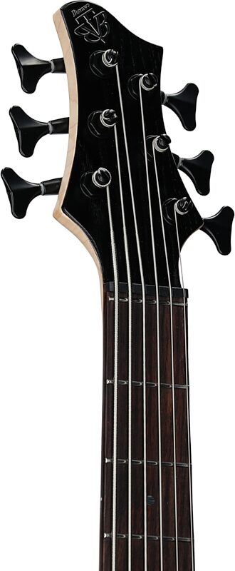 Ibanez BTB866SC Bass Workshop Electric Bass, Weathered Black Low Gloss, Headstock Left Front