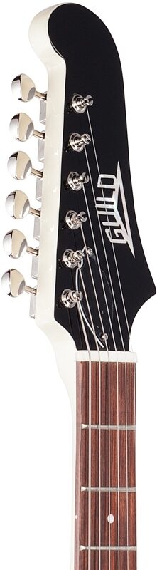 Guild Jetstar ST Electric Guitar, White, Headstock Left Front