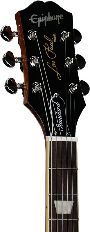 Epiphone Inspired by Gibson Les Paul Standard '60s Electric Guitar (with Gig Bag), Ebony, Headstock Left Front