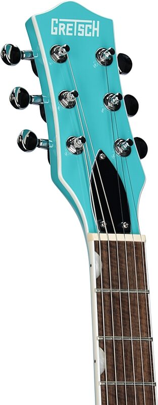 Gretsch G5232T Electromatic Double Jet Electric Guitar, Laurel Fingerboard, Caicos Green, Headstock Left Front