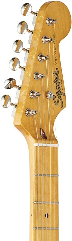 Squier Classic Vibe '50s Stratocaster Electric Guitar, with Maple Fingerboard, Black, Headstock Left Front