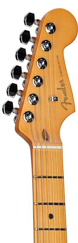 Fender American Ultra II Stratocaster HSS Electric Guitar, Maple Fingerboard (with Case), Solar Flare, Headstock Left Front
