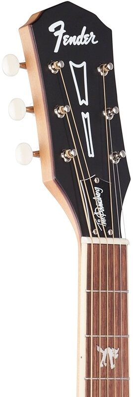 Fender Tim Armstrong Hellcat Acoustic-Electric Guitar, Natural, Headstock Left Front