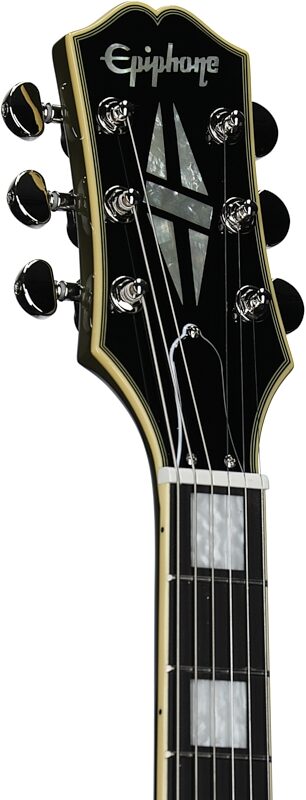 Epiphone Exclusive Shinichi Ubukata ES-355 Custom Electric Guitar (with Case), Olive Drab, Blemished, Headstock Left Front