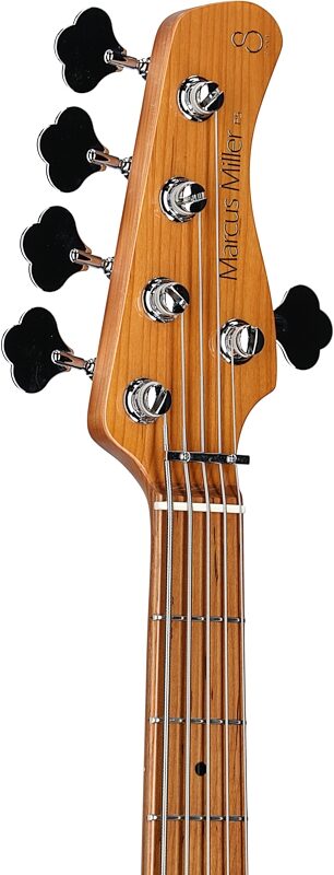 Sire Marcus Miller P5 Electric Bass, 5-String, Tobacco Sunburst, Headstock Left Front