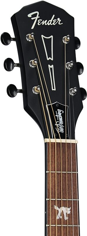 Fender Tim Armstrong Hellcat Acoustic-Electric Guitar, Checkerboard, Headstock Left Front