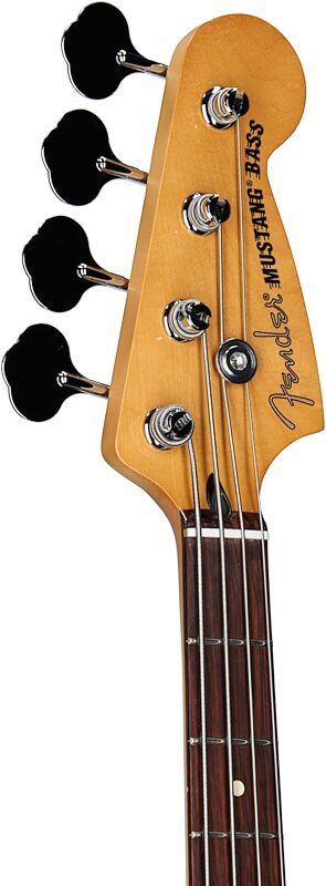 Fender Player II Mustang PJ Electric Bass, with Rosewood Fingerboard, Hialeah Yellow, USED, Blemished, Headstock Left Front