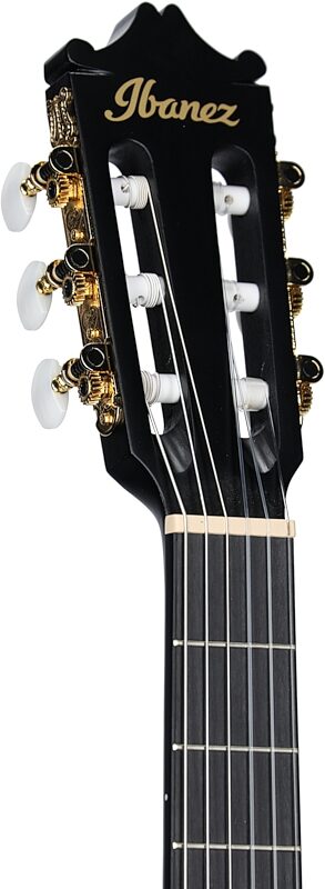 Ibanez GA5MHTCE Classical Acoustic-Electric Guitar, Weathered Black, Headstock Left Front