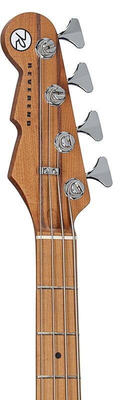 Reverend Decision P Electric Bass, Left-Handed, Midnight Black, Maple Fretboard, Headstock Left Front