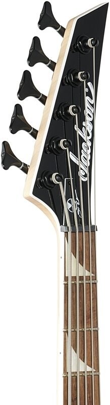 Jackson X Ellefson CBX V Concert Electric Bass, 5-String (with Laurel Fingerboard), Satin Black, Headstock Left Front