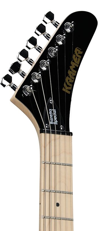 Kramer Baretta Special Electric Guitar, Special Ebony, Scratch and Dent, Headstock Left Front