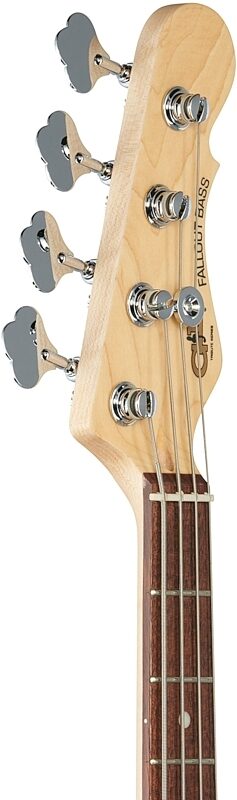G&L Tribute Fallout Bass Guitar, Brazilian Cherry Fingerboard, Jet Black, Headstock Left Front