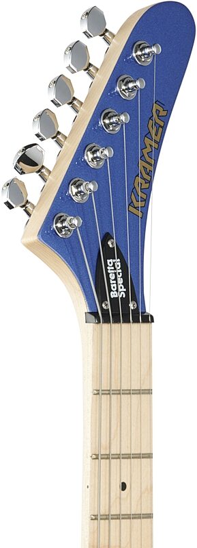 Kramer Baretta Special Electric Guitar, Candy Blue, Maple Neck, Headstock Left Front