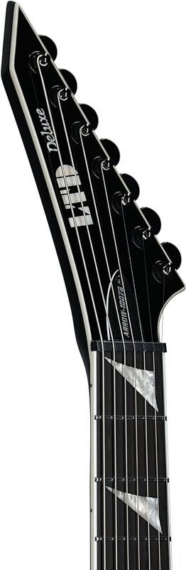 ESP LTD Arrow-1007 Baritone Evertune Electric Guitar, Black, Headstock Left Front