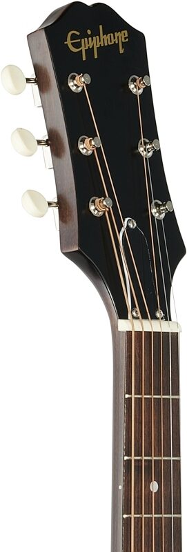 Epiphone J-45 Acoustic-Electric Guitar, Aged Vintage Sunburst Gloss, Headstock Left Front