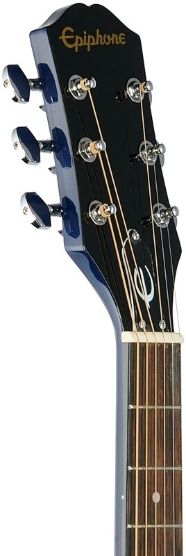 Epiphone Starling Dreadnought Acoustic Guitar, Starlight Blue, Headstock Left Front