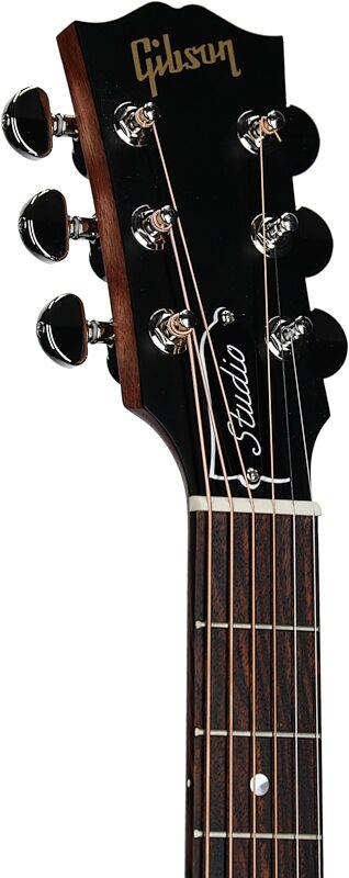 Gibson J-45 Studio Rosewood Acoustic-Electric Guitar (with Case), Satin Rosewood Burst, Scratch and Dent, Headstock Left Front