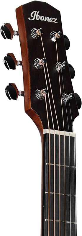 Ibanez AAD50 Artwood Advanced Acoustic Guitar, Transparent Charcoal, Headstock Left Front