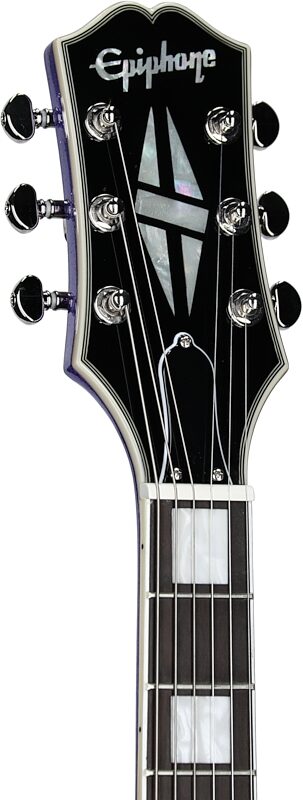 Epiphone Exclusive SG Custom Electric Guitar, Purple Sparkle , Headstock Left Front