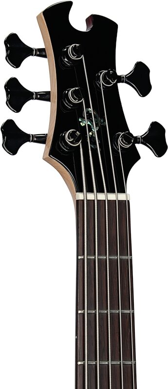 Tobias Killer B V Electric Bass, 5-String (with Gig Bag), Black Pearl, Headstock Left Front
