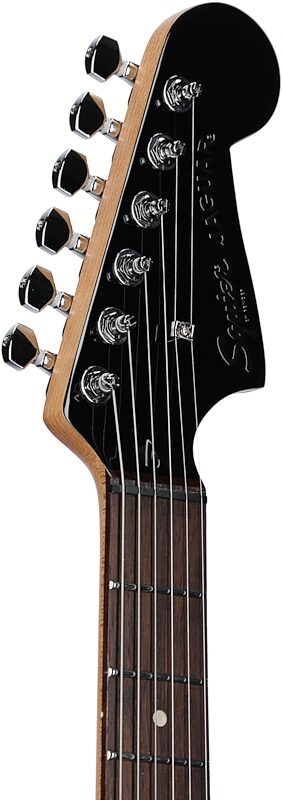 Squier Contemporary Jaguar HH ST Electric Guitar, Shoreline Gold, Headstock Left Front