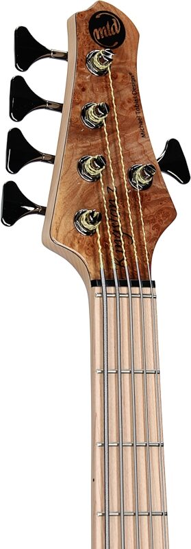MTD Kingston Z5MP Electric Bass, 5-String (with Maple Fingerboard), Natural Gloss, Headstock Left Front
